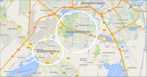 Aalsmeer en Amstelveen op de kaart